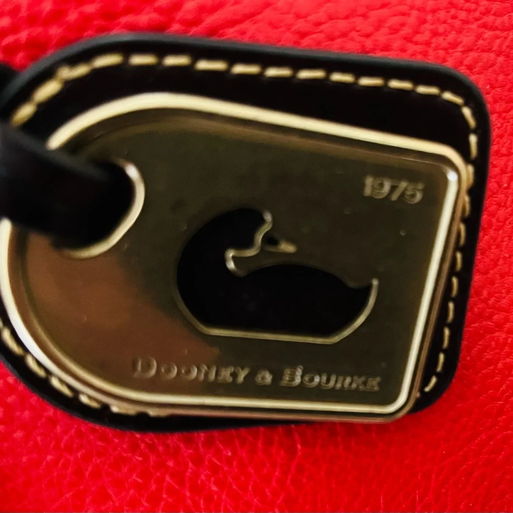 Dooney and Bourke Domed Satchel clutch & coin purse, Red Florentine Vanchetta - Picture 4 of 7